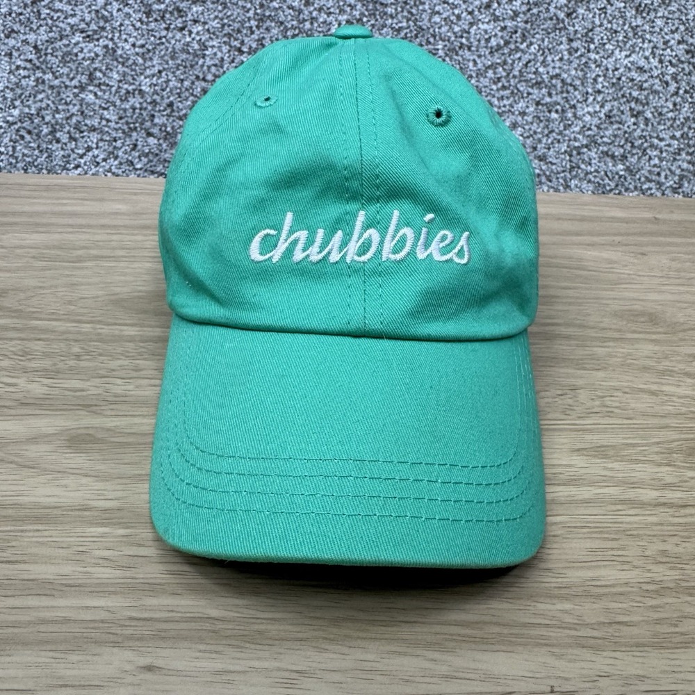 Chubbies Hat Cap Strap back Teal Green Embroidered Logo Dad Hat Adult Unisex